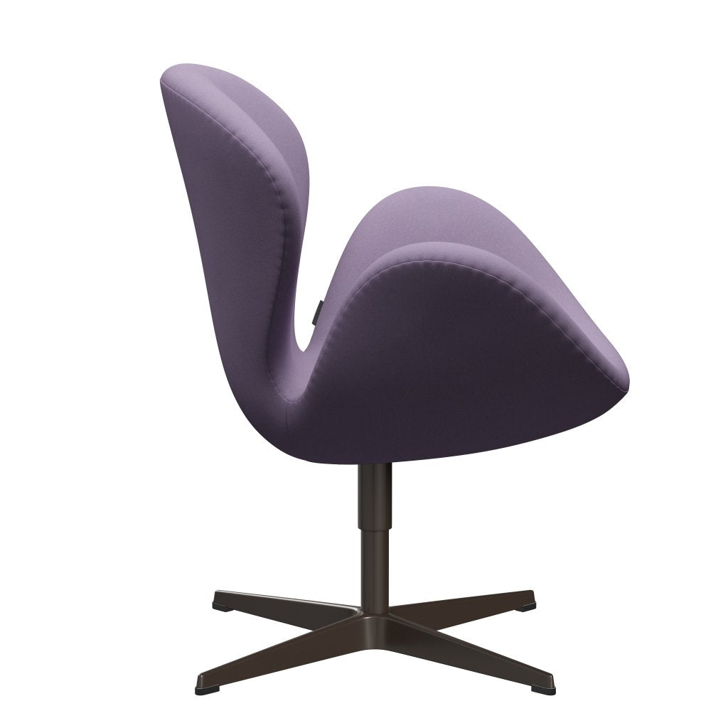 Fritz Hansen Swan Lounge -stoel, bruin brons/comfortwit/licht violet