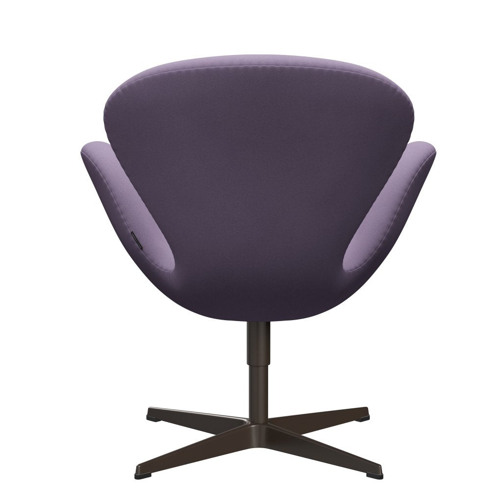 Sedia fritz Hansen Swan Lounge, bronzo marrone/comfort bianco/viola leggera