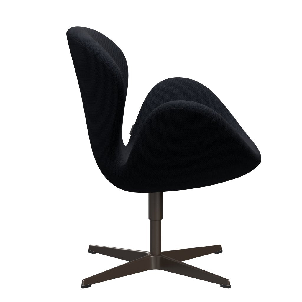 Sedia fritz Hansen Swan Lounge, bronzo marrone/blu scuro di Diablo