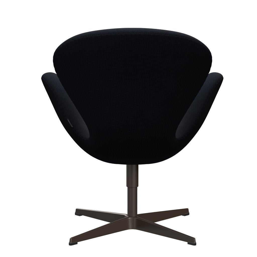 Sedia fritz Hansen Swan Lounge, bronzo marrone/blu scuro di Diablo