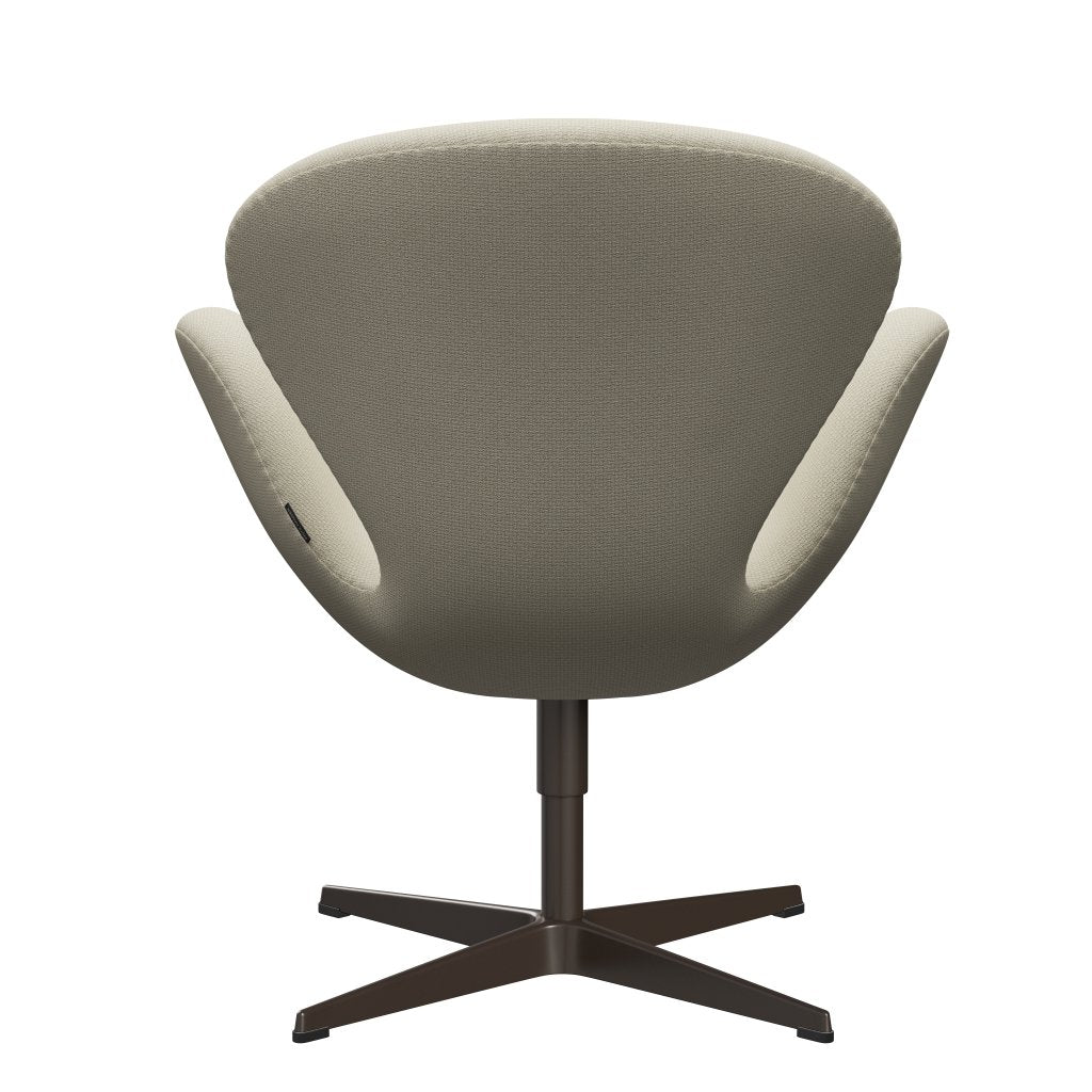 Sedia da salone Fritz Hansen Swan, bronzo marrone/farina d'avena Diablo