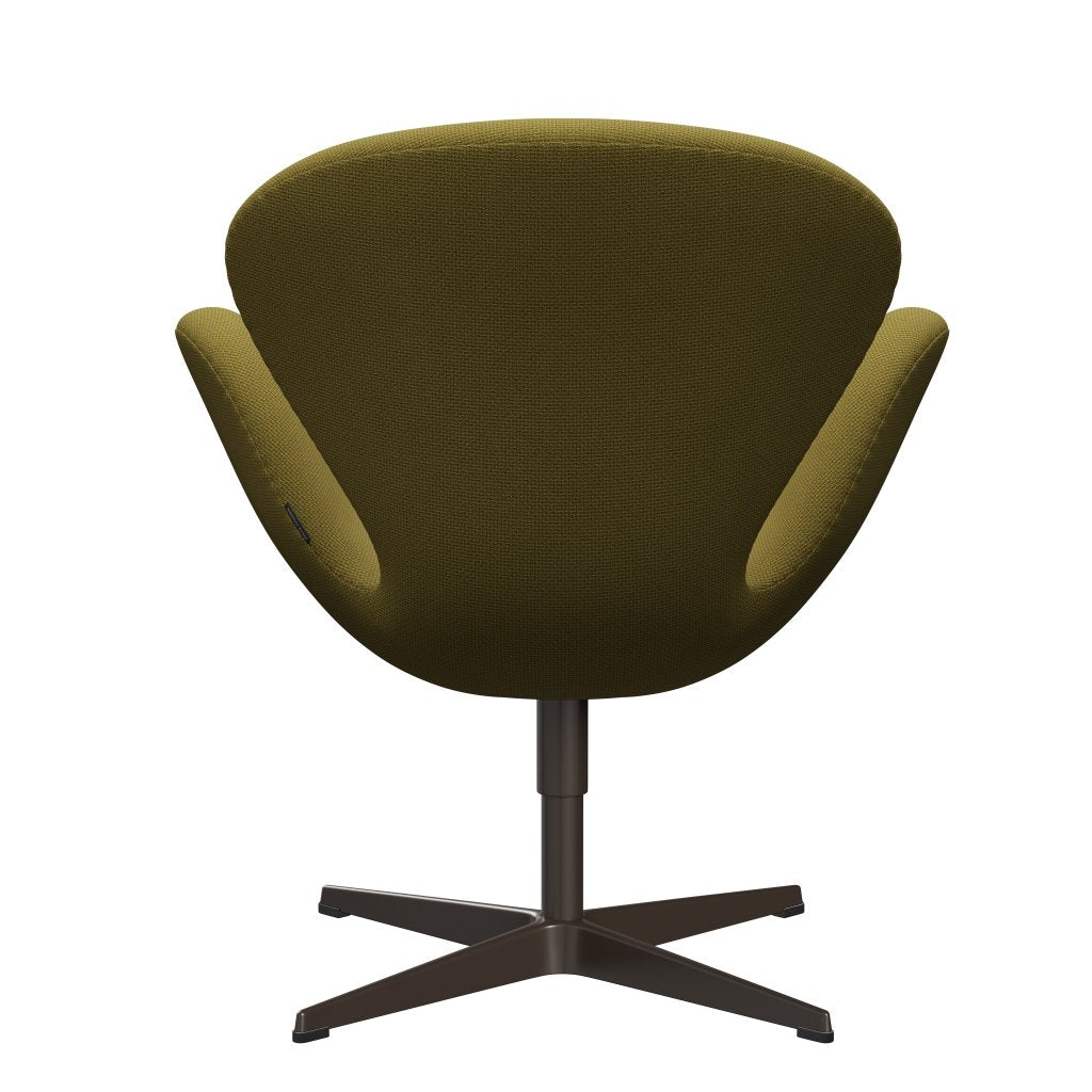 Fritz Hansen Swan Lounge -stoel, bruin brons/diablo herfstgroen