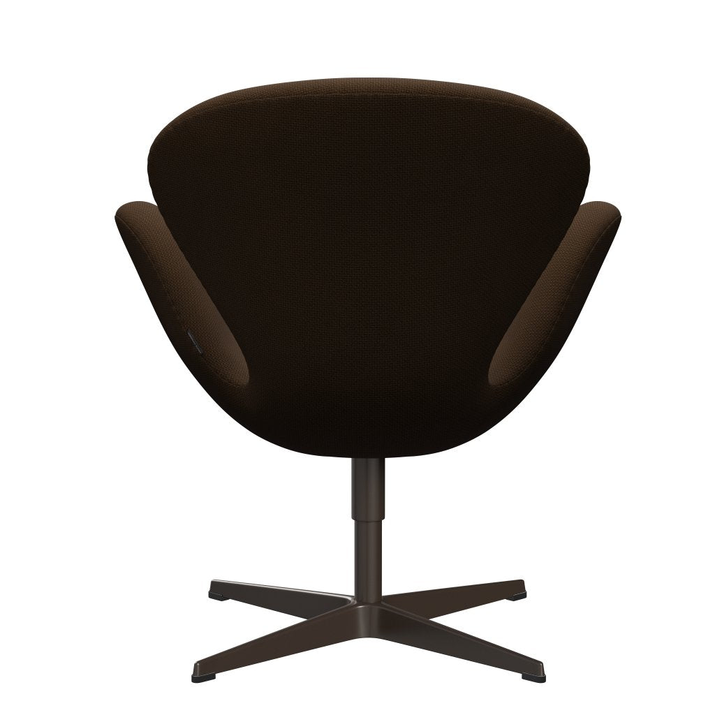 Sedia fritz Hansen Swan Lounge, bronzo marrone/castagno di diablo