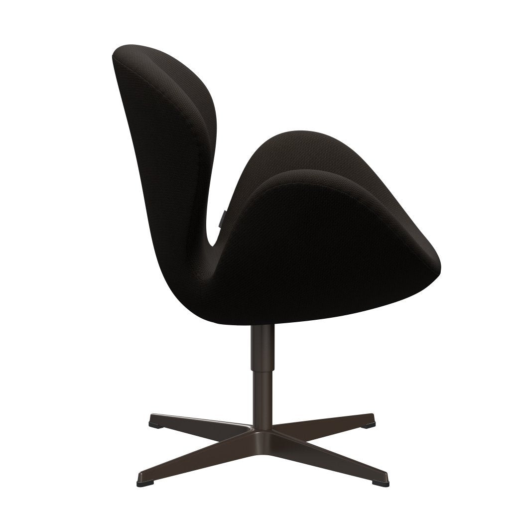 Fritz Hansen Swan Lounge Stuhl, braune Bronze/Diablo -Schokolade Dunkelheit