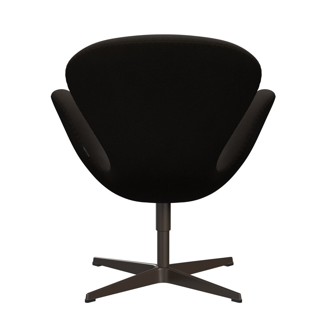 Sedia fritz Hansen Swan Lounge, bronzo marrone/cioccolato Diablo scuro