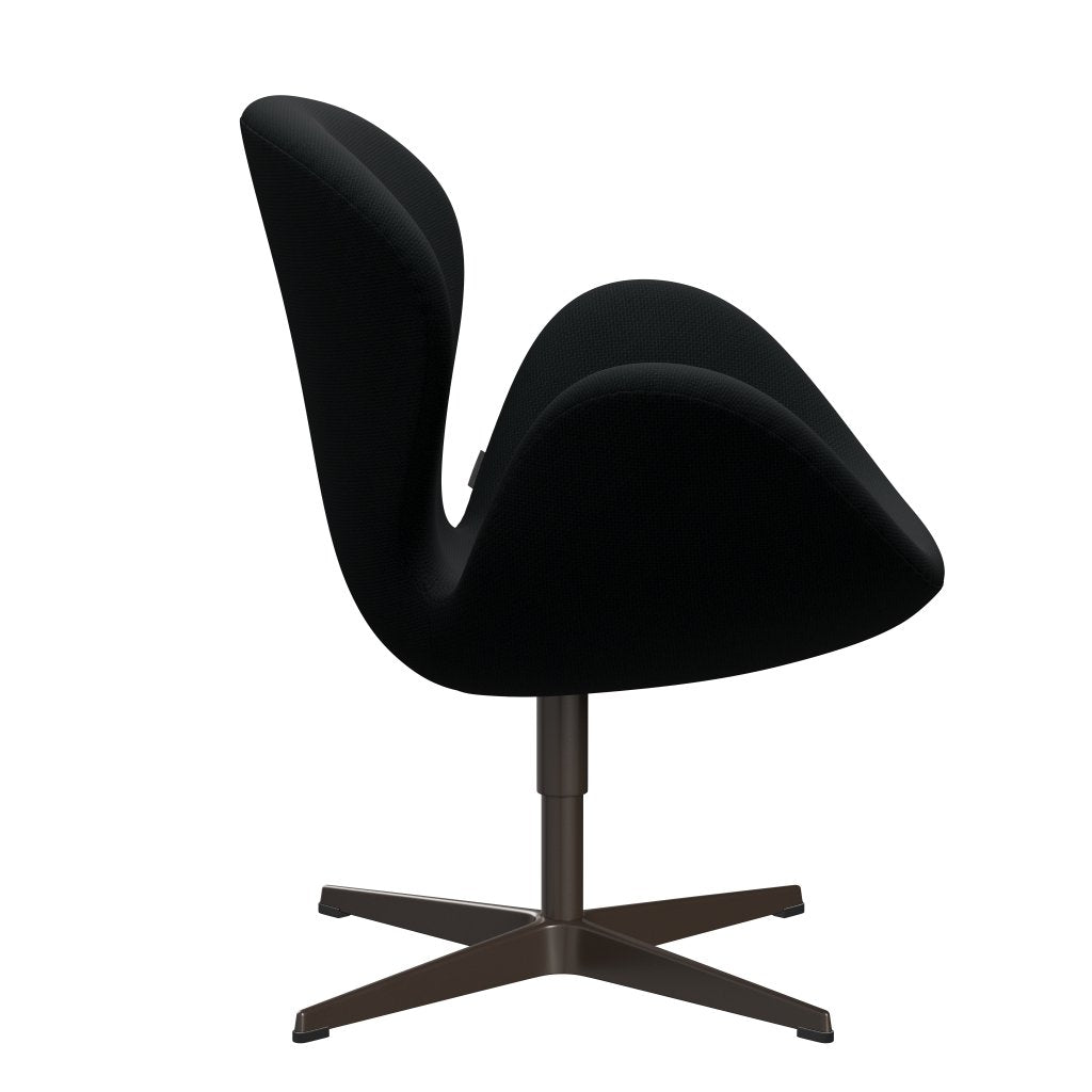 Sedia fritz Hansen Swan Lounge, bronzo marrone/nero diablo