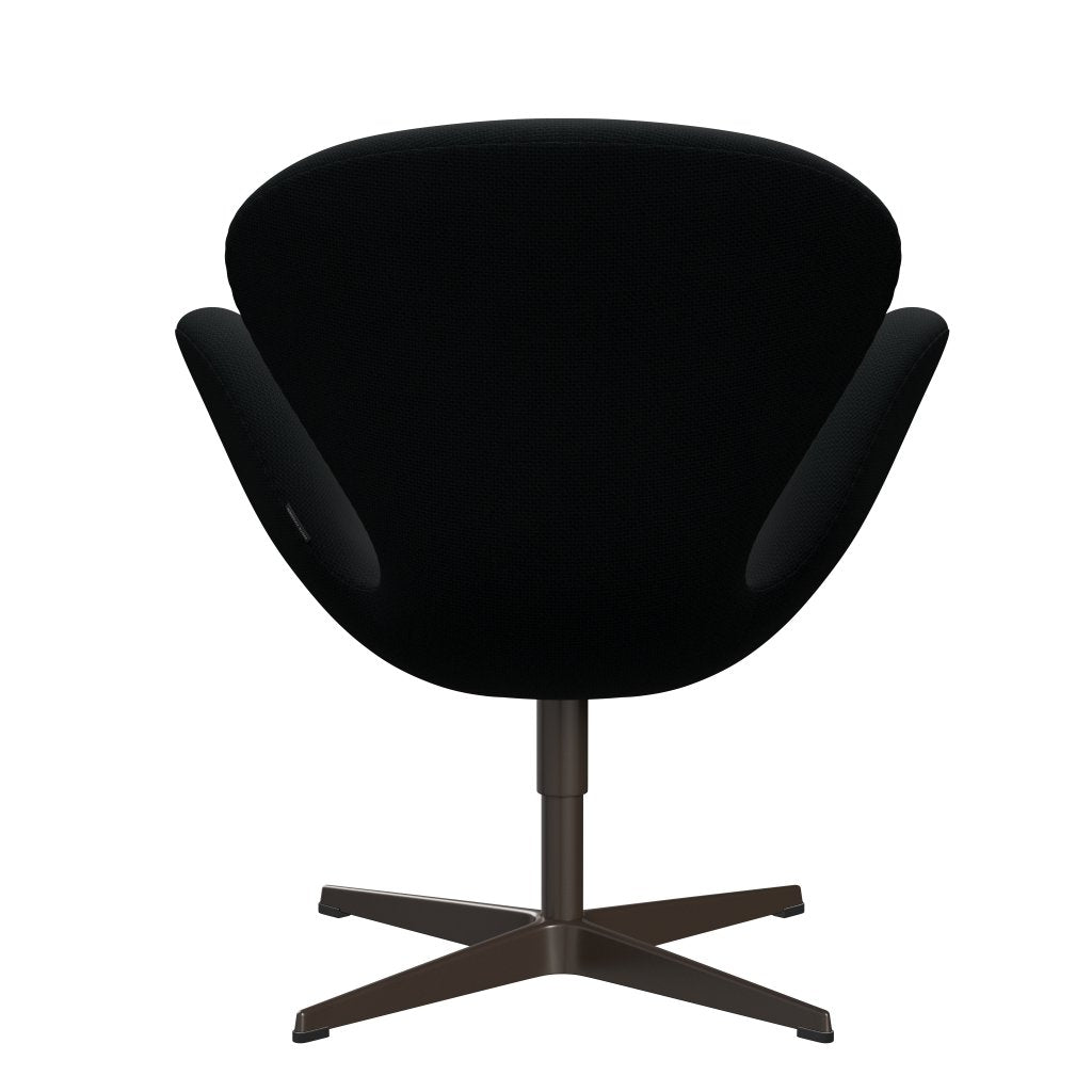 Sedia fritz Hansen Swan Lounge, bronzo marrone/nero diablo