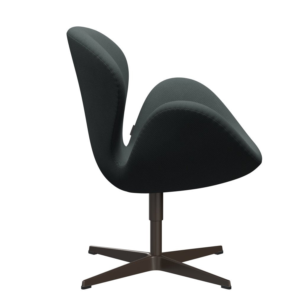 Fritz Hansen Chaise salon de cygne, bronze brun / gris en acier diablo