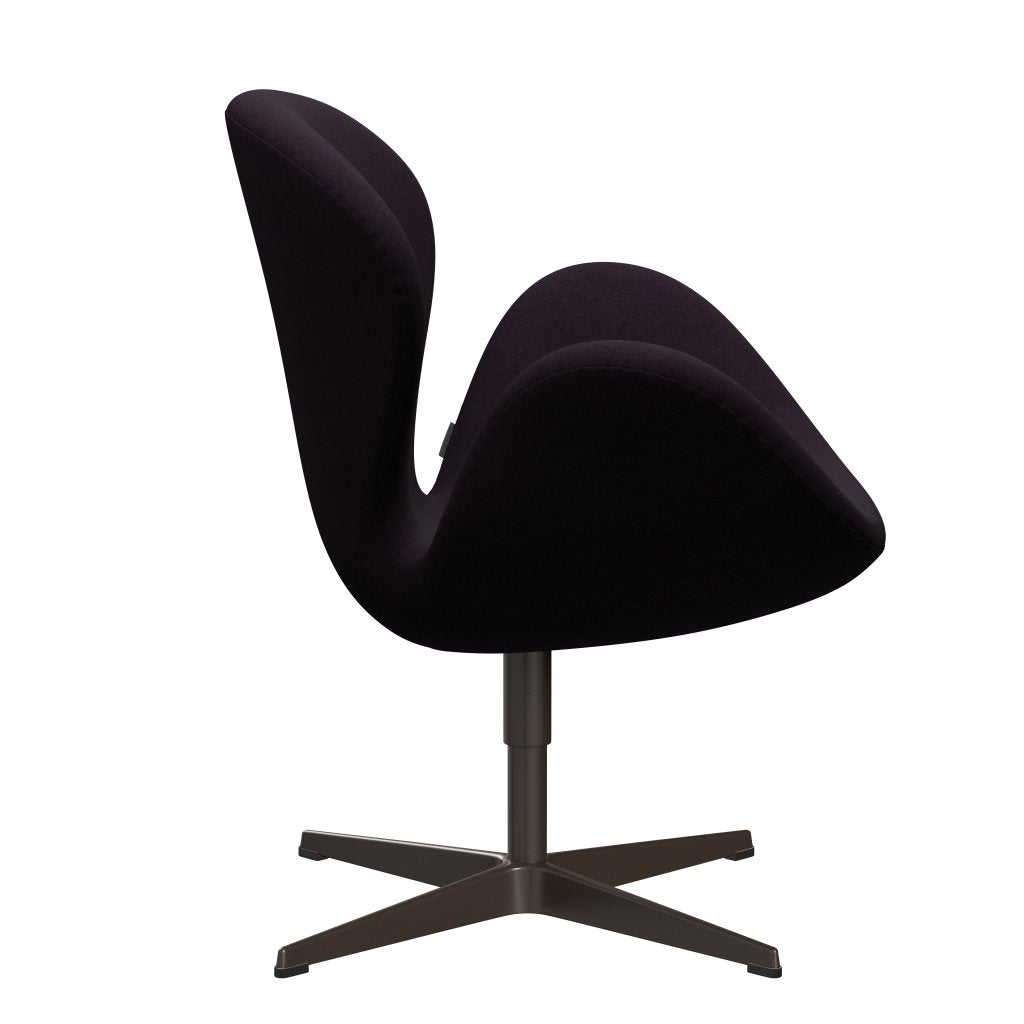 Fritz Hansen Swan Lounge formaður, Brown Bronze/Divina Aubergine (376)