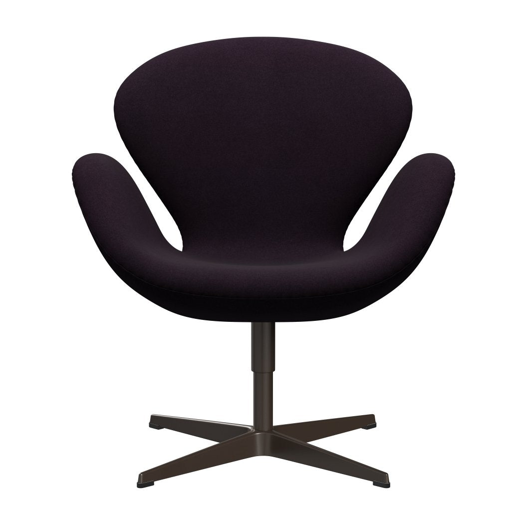 Fritz Hansen Swan Lounge formaður, Brown Bronze/Divina Aubergine (376)