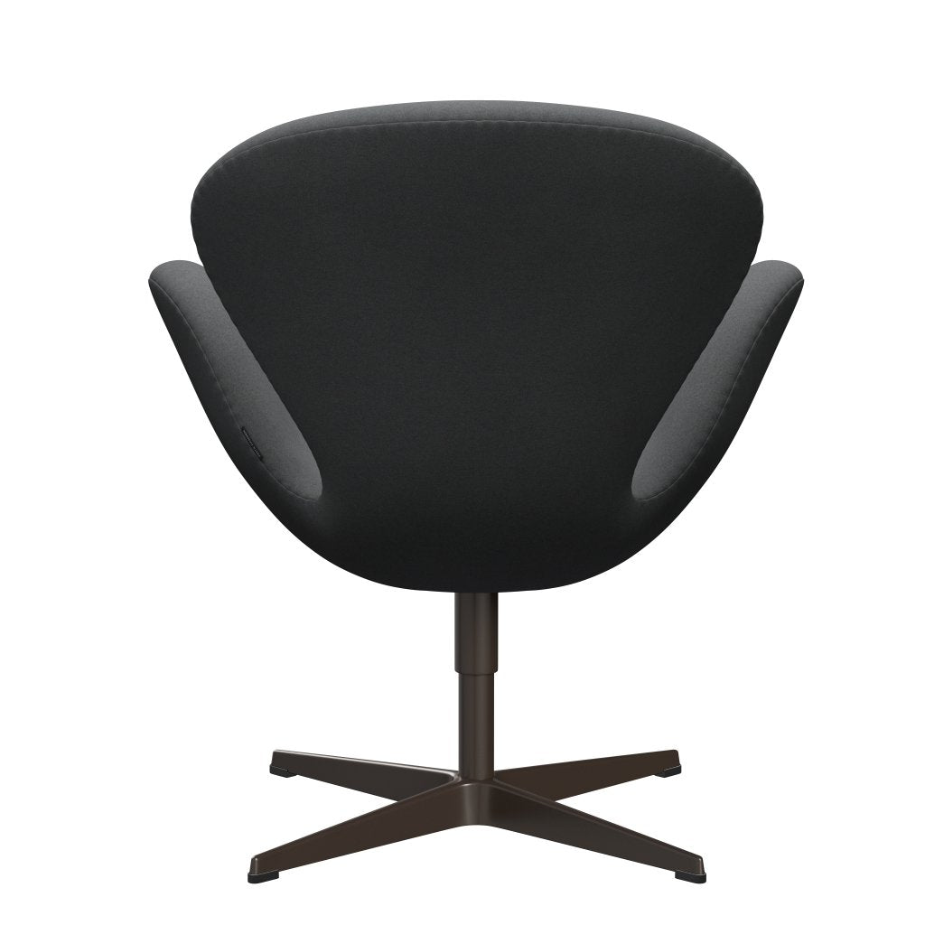 Sedia fritz Hansen Swan Lounge, bronzo marrone/Divina grigio scuro