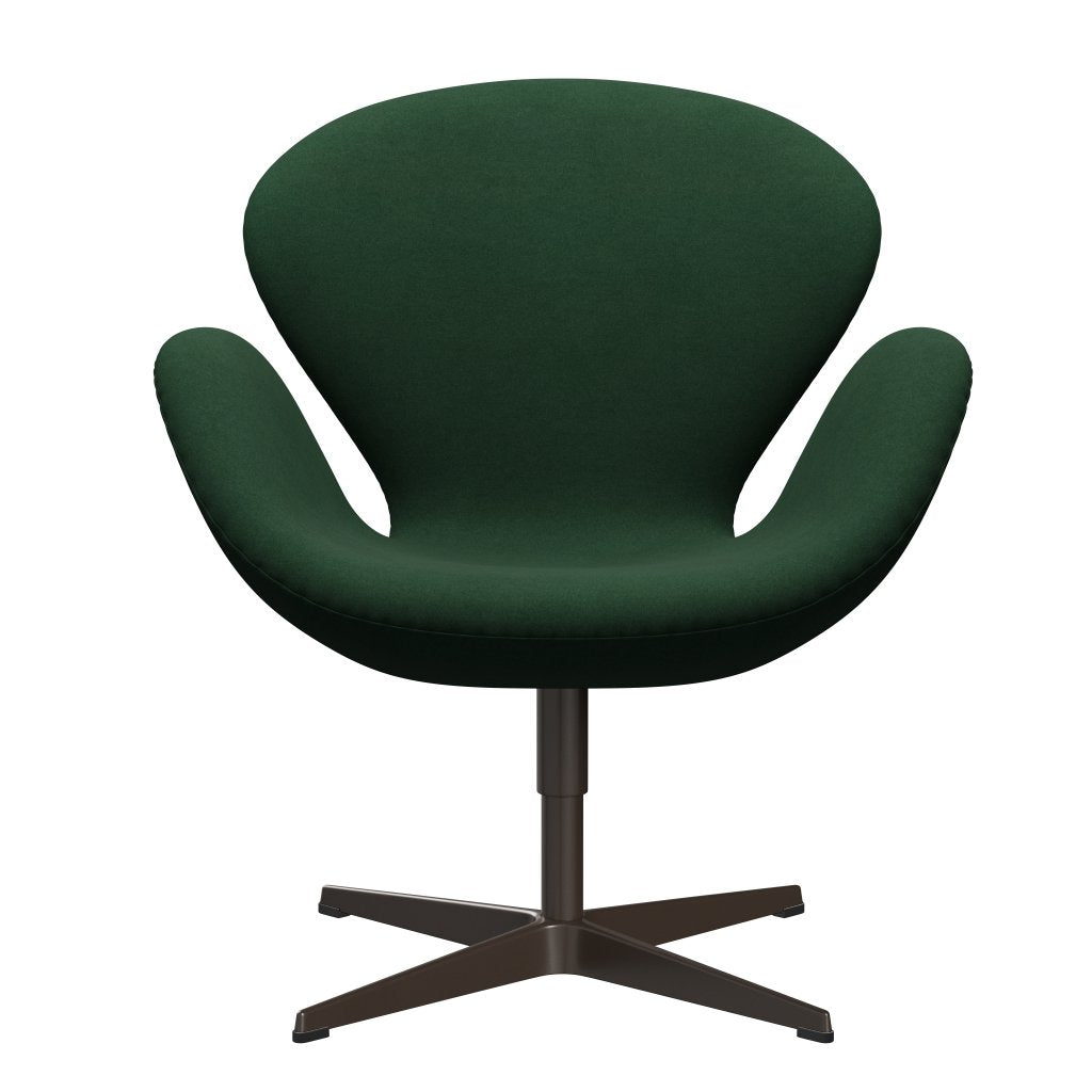 Fritz Hansen Swan Lounge Stuhl, braune Bronze/Divina Dark Green (876)