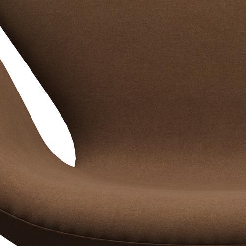 Fritz Hansen Swan Lounge Chair, Brown Bronze/Divina Light Brown