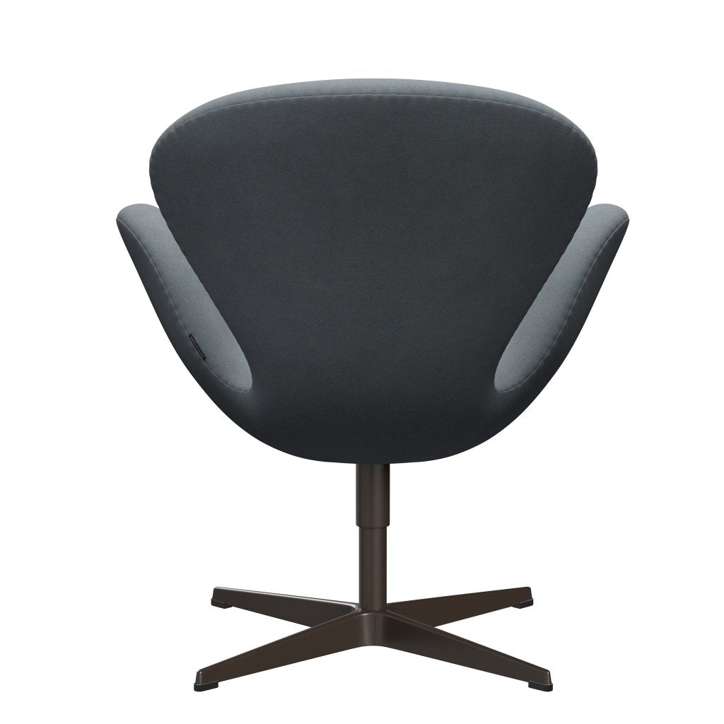 Sedia fritz Hansen Swan Lounge, bronzo marrone/Divina grigio chiaro