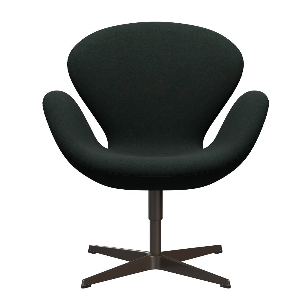 Sedia da salone Fritz Hansen Swan, bronzo marrone/carbone di divina