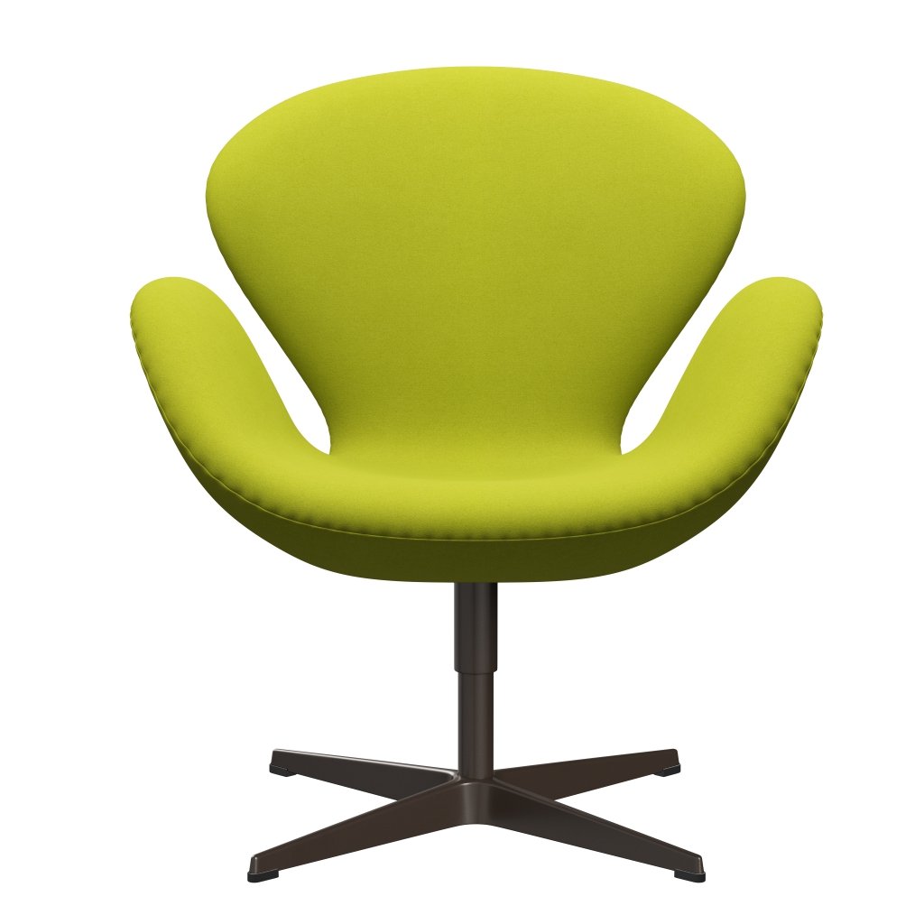 Sedia da salone Fritz Hansen Swan, bronzo marrone/divina lime