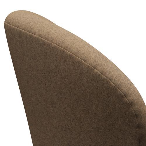 Fritz Hansen Swan Lounge Chair, Brown Bronze/Divina MD Café Latte