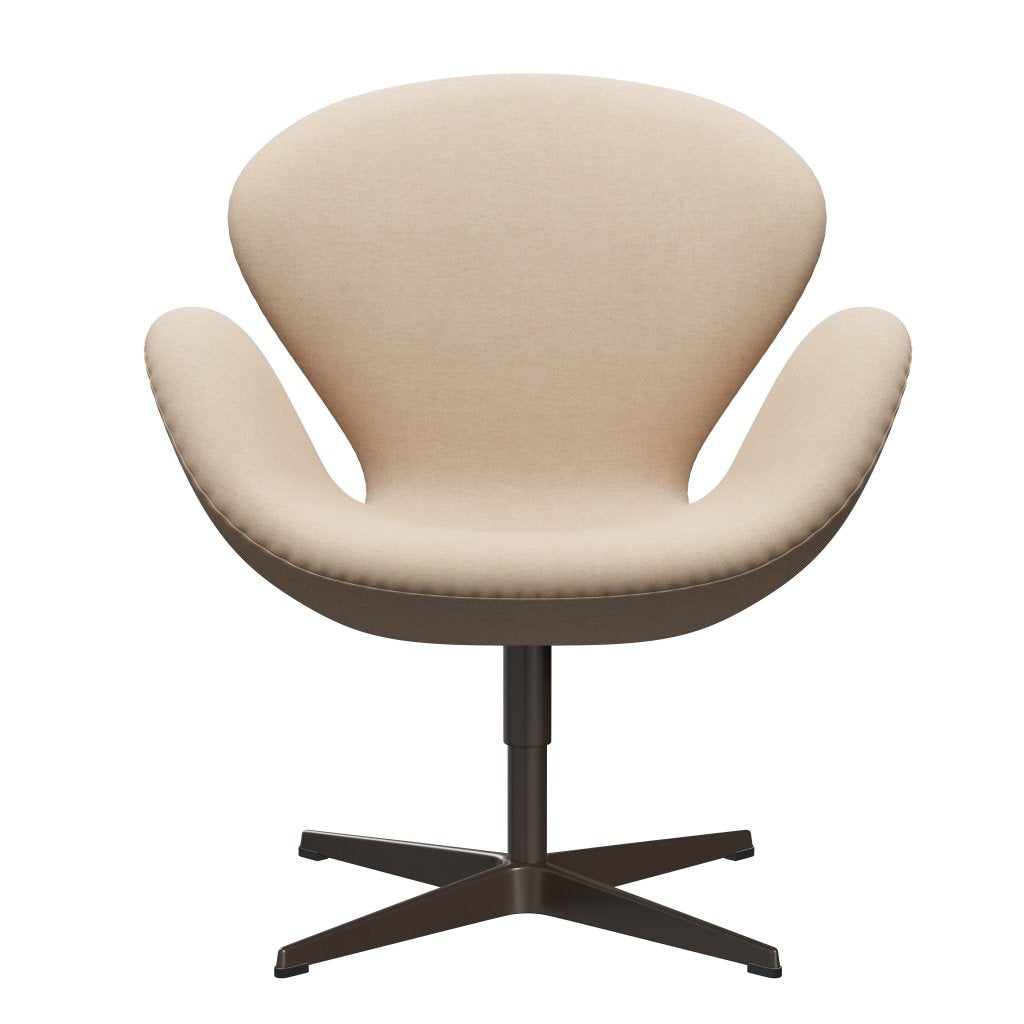 Fritz Hansen Swan Lounge Chair, Bronce marrón/Divina MD Crème