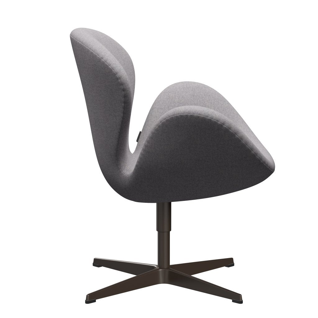 Fritz Hansen Chaise salon de cygne, bronze brun / divina md gris clair