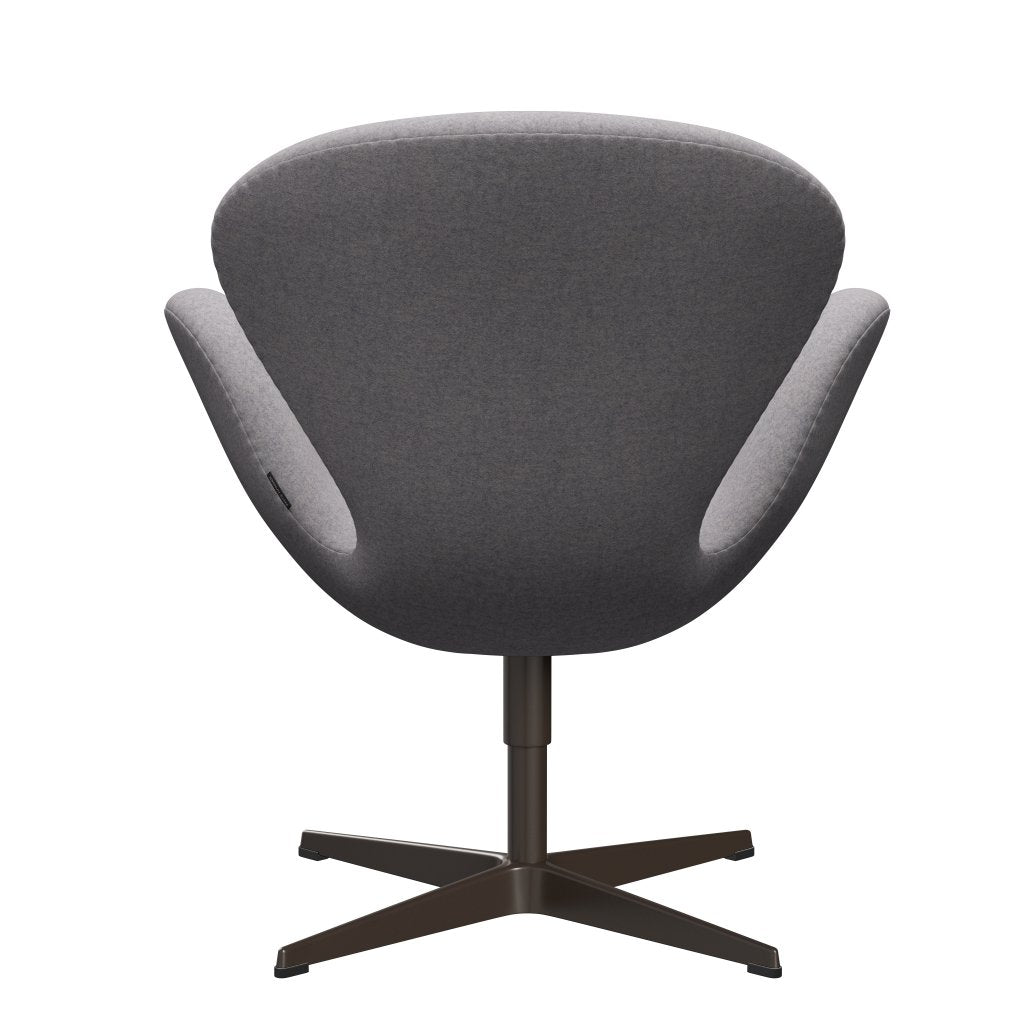 Fritz Hansen Swan Lounge Chair, Brown Bronze/Divina MD Cool Light Grey