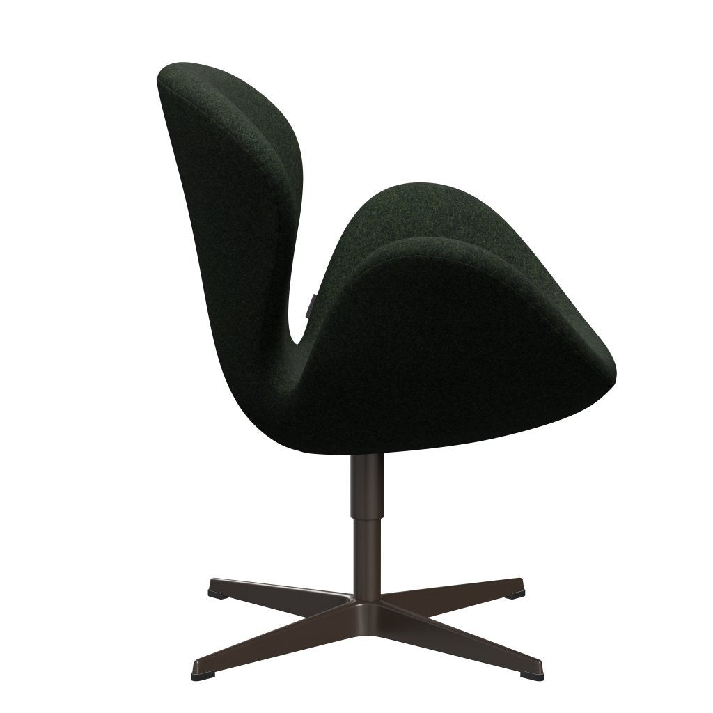 Fritz Hansen Swan Lounge Chair, Brown Bronze / Divina MD Moss Green