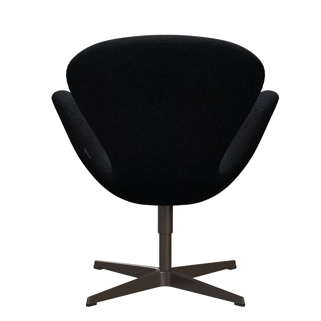 Fritz Hansen Swan Lounge stólinn, Brown Bronze/Divina MD Black