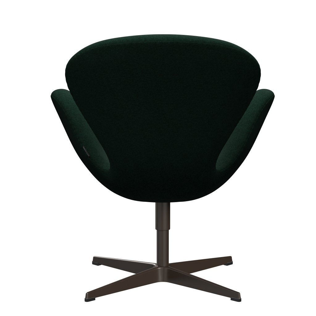 Fritz Hansen Swan Lounge Chair, bronze marron / Divina Melange Green (871)