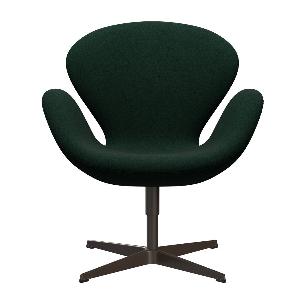 Fritz Hansen Swan Lounge stól, Brown Bronze/Divina Melange Dark Green (871)