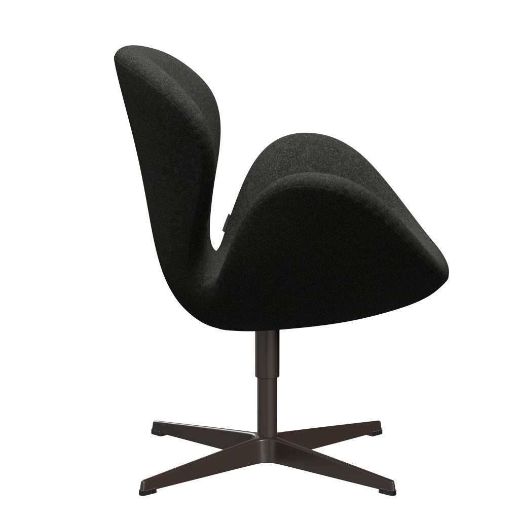 Fritz Hansen Swan Lounge Chair, Brown Bronze/Divina Melange Gray