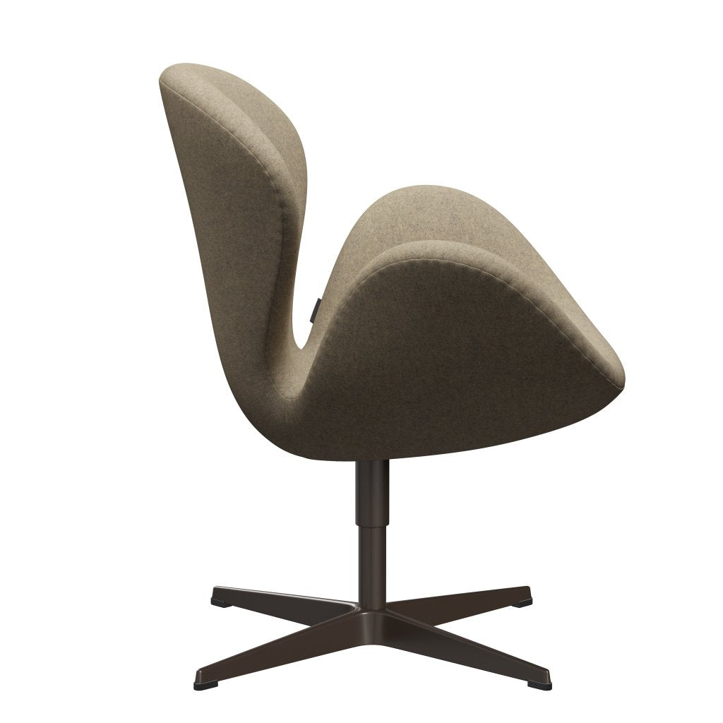 Fritz Hansen Swan Lounge stól, Brown Bronze/Divina Melange Grey Sand