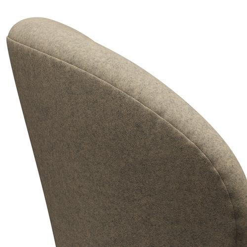 Sedia fritz Hansen Swan Lounge, bronzo marrone/divina melange grigia sabbia