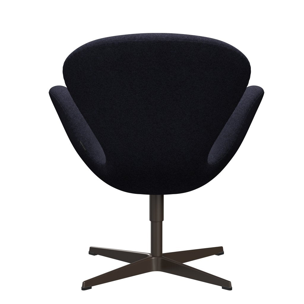 Fritz Hansen Swan Lounge Stuhl, braune Bronze/Divina Melange Grau/Lila