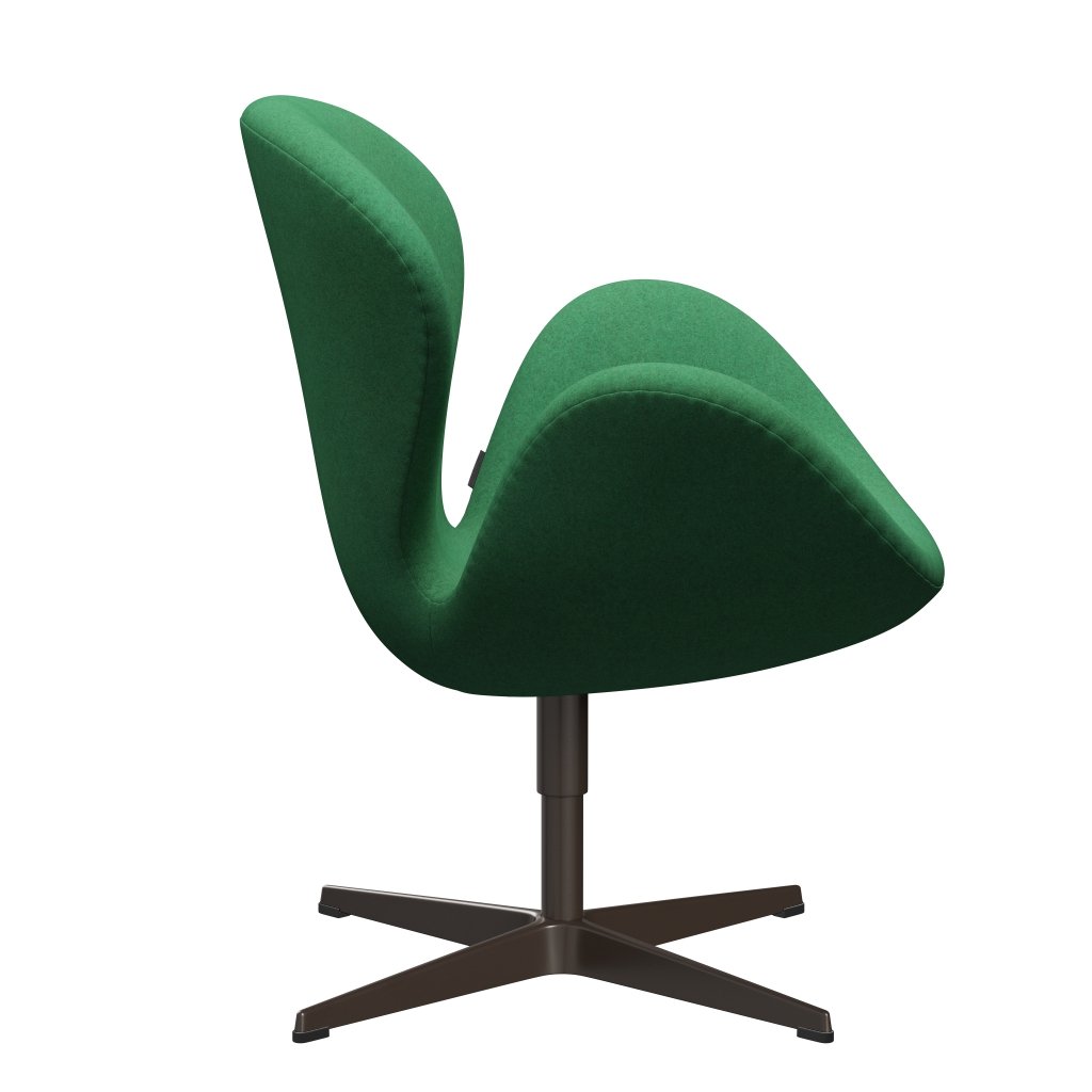 Sedia da salone Fritz Hansen Swan, bronzo marrone/divina melange verde