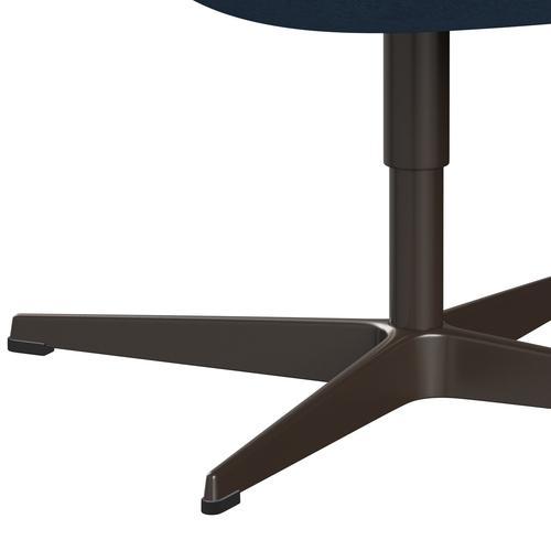 Fritz Hansen Swan Lounge Stuhl, braune Bronze/Divina Melange Hellblau