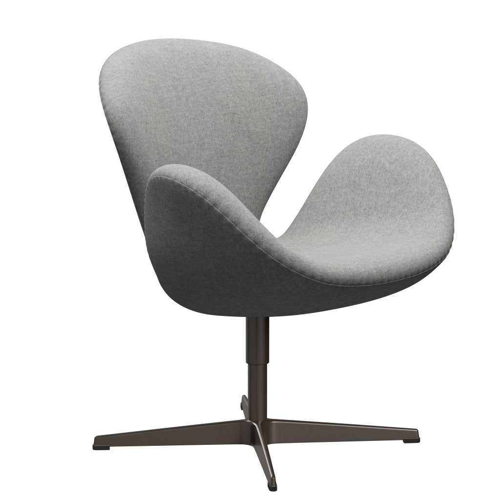 Fritz Hansen Chaise salon de cygne, bronze brun / divina melange gris clair