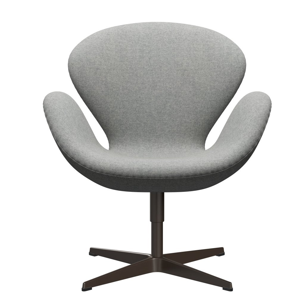 Fritz Hansen Chaise salon de cygne, bronze brun / divina melange gris clair