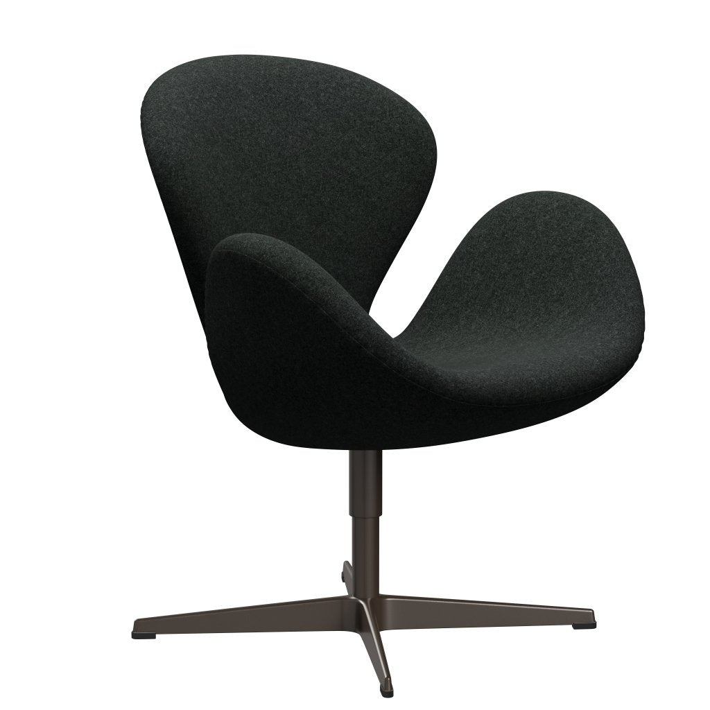 Sedia da salone Fritz Hansen Swan, bronzo marrone/Divina melange sale e pepe