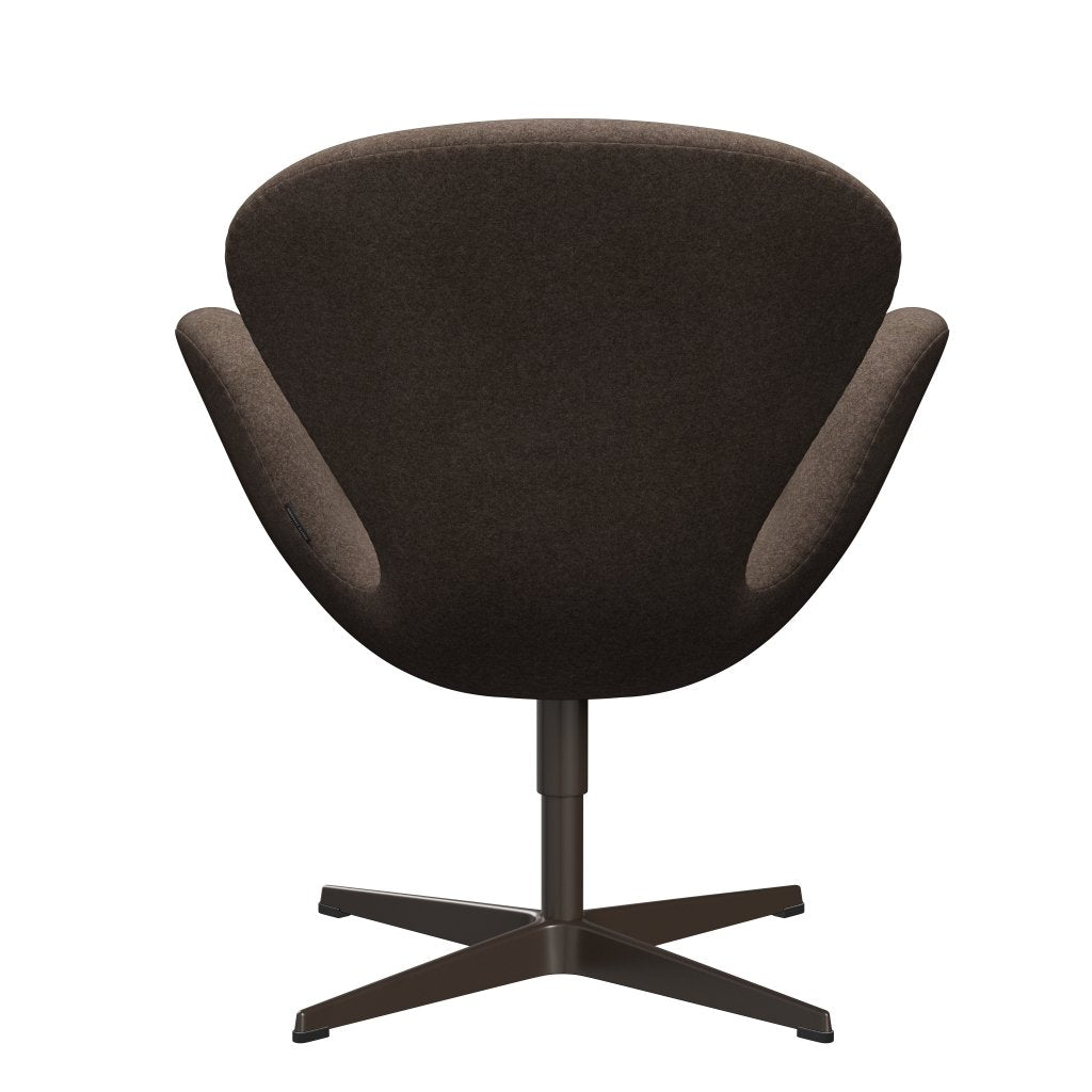 Fritz Hansen Swan Lounge -stoel, bruin brons/divina melange stoffig bruin