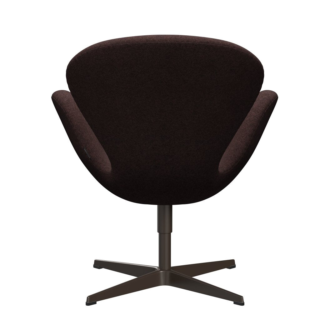 Sedia da salone Fritz Hansen Swan, bronzo marrone/Divina melange polveroso viola