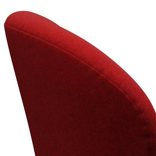 Sedia da salone Fritz Hansen Swan, bronzo marrone/Divina Melange rosso intenso