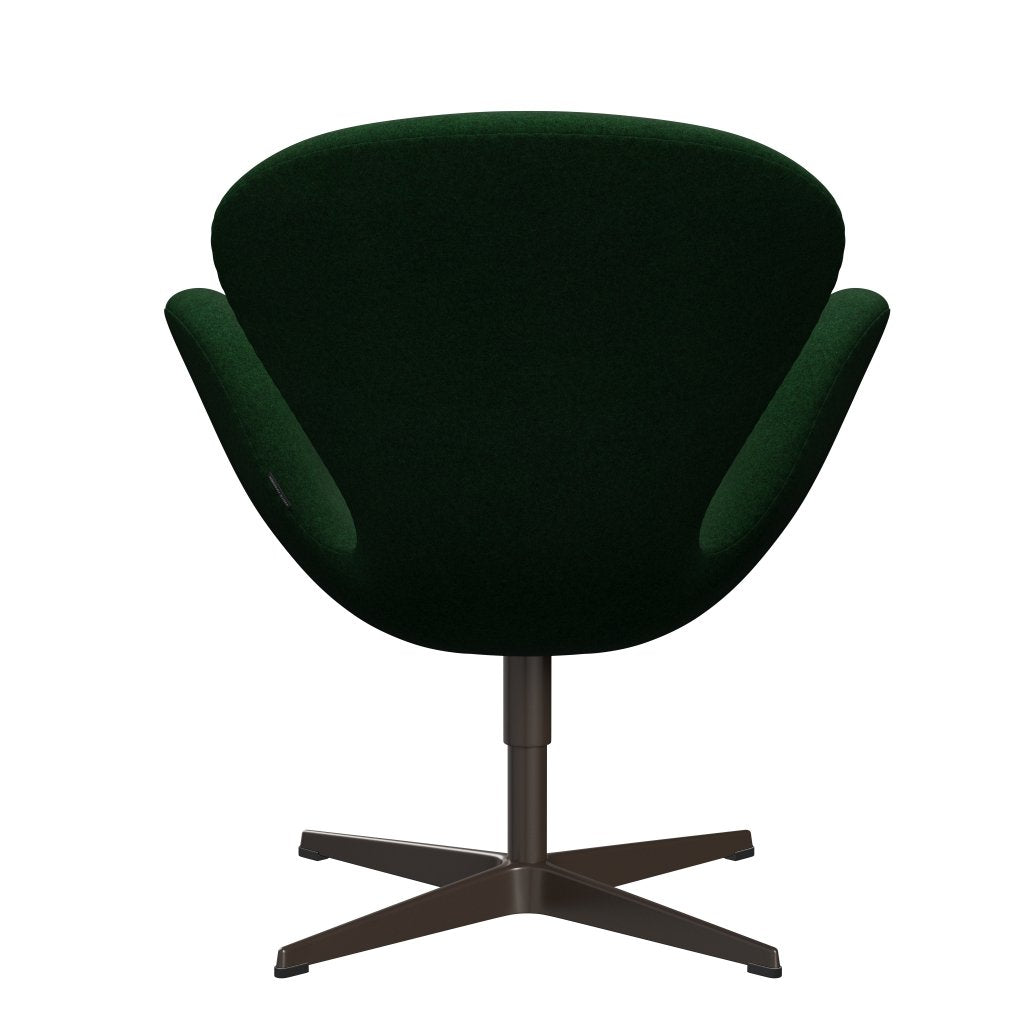 Fritz Hansen Swan Lounge stol, brun bronze/Divina Melange Forest Green