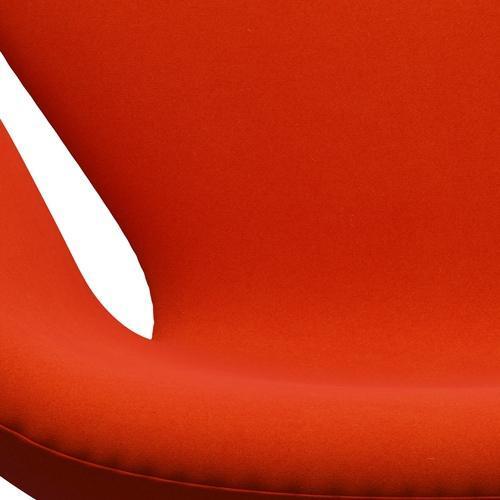 Sedia fritz Hansen Swan Lounge, bronzo marrone/arancione di divina/rosso