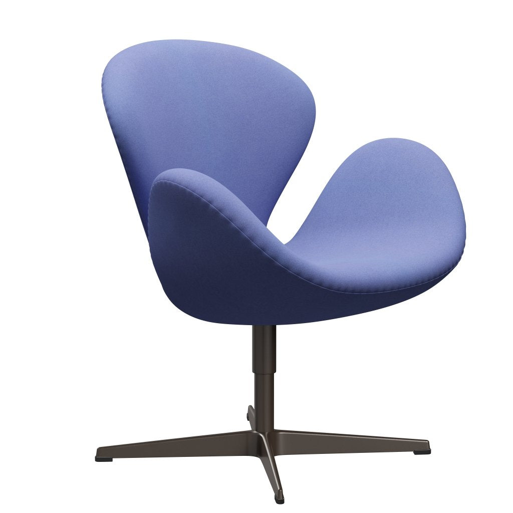 Fritz Hansen Swan Lounge Chair, braune Bronze/Divina Pastellblau