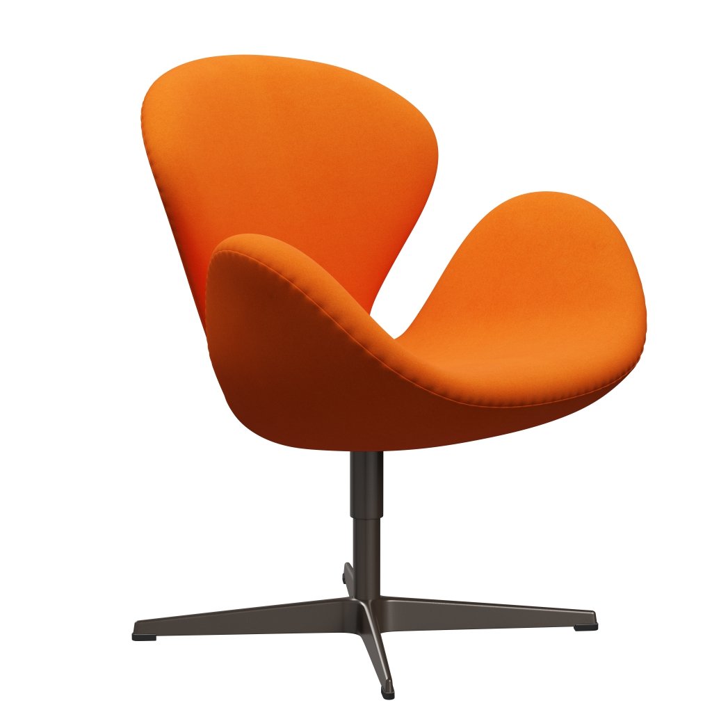 Fritz Hansen Swan Lounge Chair, Bronce marrón/Divina Pastello Orange