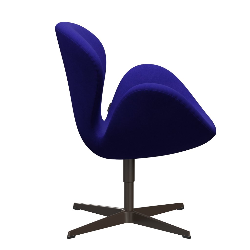 Fritz Hansen Swan Lounge Chair, braune Bronze/Divina Benzinblau