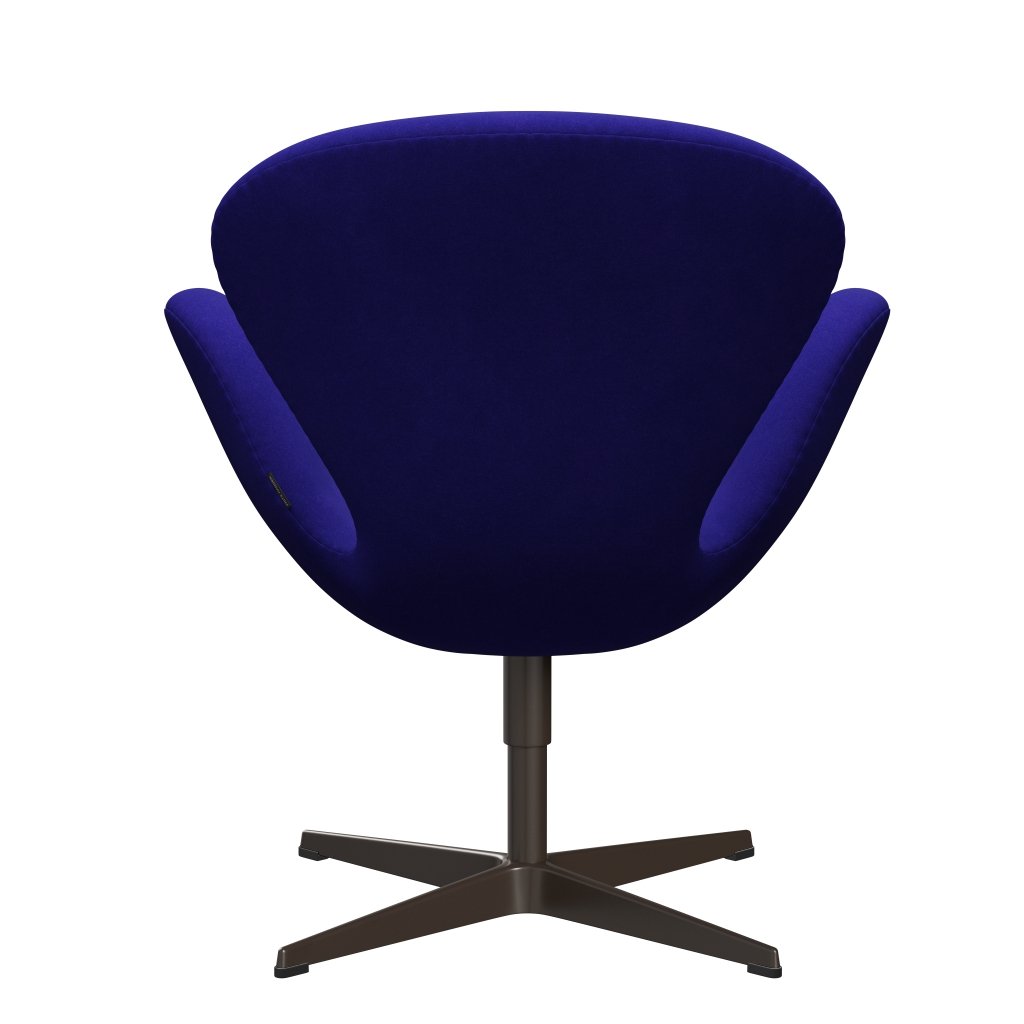 Sedia da salone Fritz Hansen Swan, bronzo bronzo marrone/blu di divina