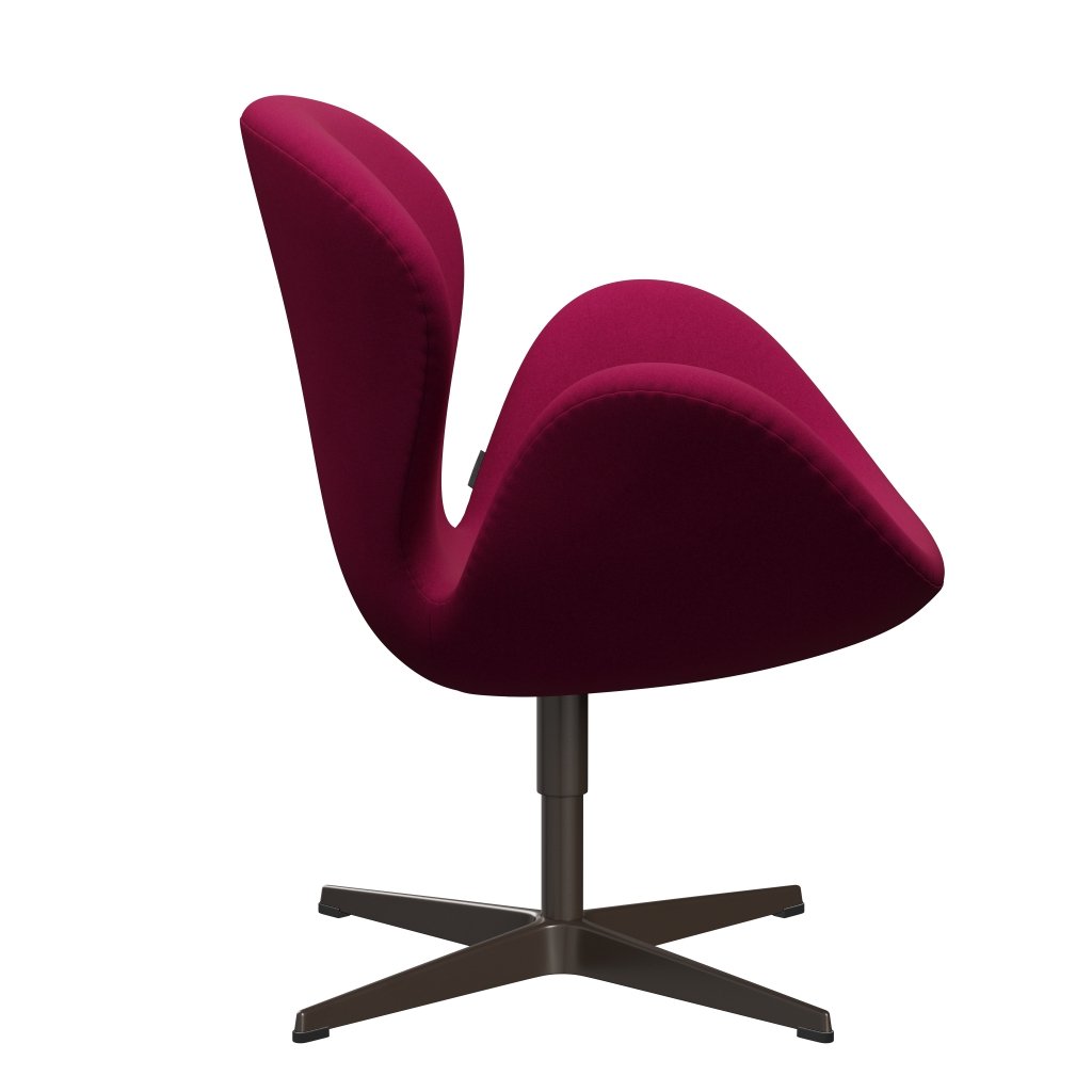 Sedia fritz Hansen Swan Lounge, bronzo marrone/divina rosa scuro