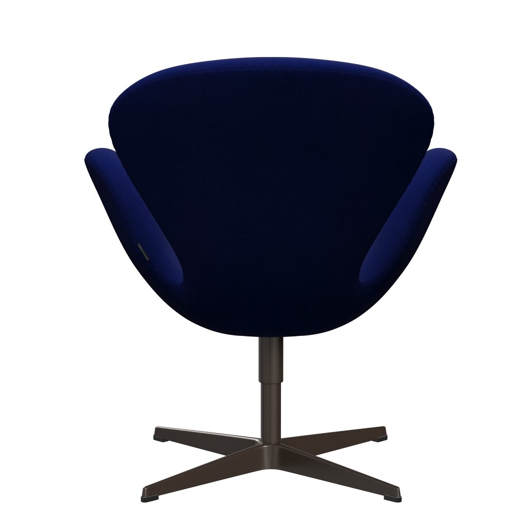 Sedia da salone Fritz Hansen Swan, bronzo bronzo marrone/blu reale