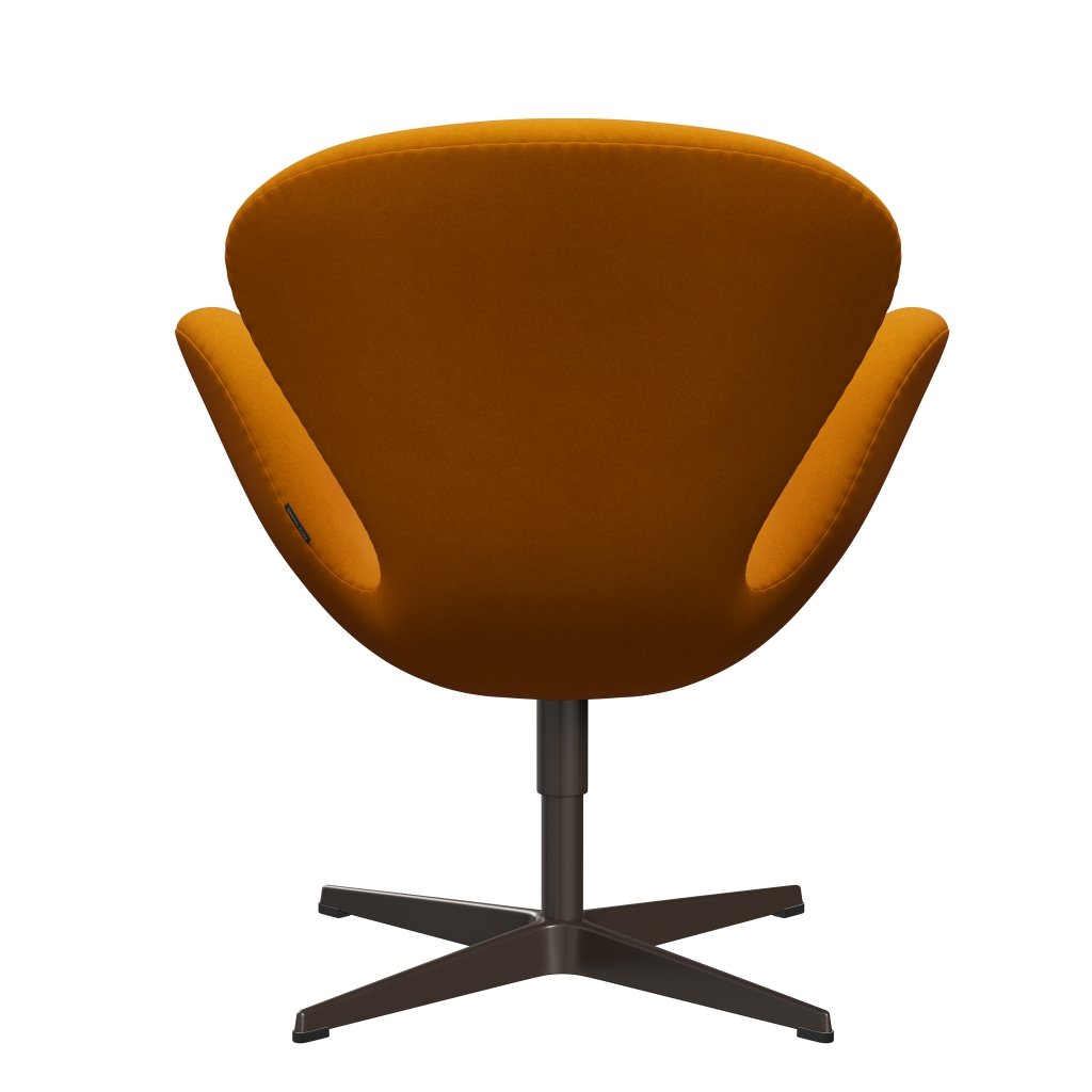 Sedia da salone Fritz Hansen Swan, bronzo marrone/senape di divina