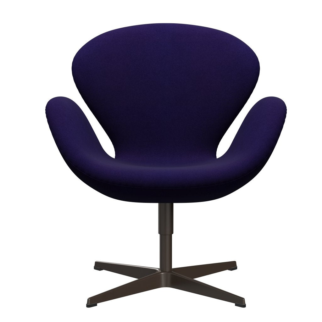 Fritz Hansen Swan Lounge stol, brun bronze/Divina Violet Dark (692)